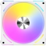 Lian Li UNI FAN AL140 V2 Single Pack, Ventilateur de boîtier Blanc, Connecteur de ventilateur PWM à 4 broches, LED RGB