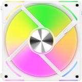 Lian Li UNI FAN AL140 V2 Single Pack, Ventilateur de boîtier Blanc, Connecteur de ventilateur PWM à 4 broches, LED RGB