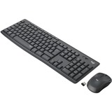 Logitech Logi MK295 Silent WL Combo gy BE, set de bureau Gris foncé, Layout BE