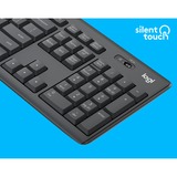 Logitech Logi MK295 Silent WL Combo gy BE, set de bureau Gris foncé, Layout BE