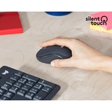 Logitech Logi MK295 Silent WL Combo gy BE, set de bureau Gris foncé, Layout BE