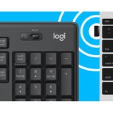 Logitech Logi MK295 Silent WL Combo gy BE, set de bureau Gris foncé, Layout BE