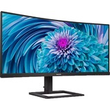 Philips 346E2CUAE/00 34" Moniteur UltraWide incurvé  Noir, WQHD, DisplayPort, HDMI, USB-C, Audio, AMD FreeSync