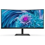 Philips E Line 346E2CUAE/00 écran plat de PC 86,4 cm (34") 3440 x 1440 pixels Wide Quad HD+ LCD Noir Moniteur UltraWide incurvé  Noir, 86,4 cm (34"), 3440 x 1440 pixels, Wide Quad HD+, LCD, 4 ms, Noir