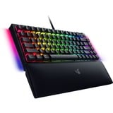 Razer BlackWidow V4 75%, clavier gaming Noir, Layout États-Unis, Razer certified Mechanical Orange Switches