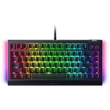 Razer BlackWidow V4 75%, clavier gaming Noir, Layout États-Unis, Razer certified Mechanical Orange Switches