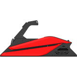 Res-Tech GT Cockpit, Simulateur de course Noir/Rouge, Capots ABS thermoformés