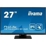 iiyama ProLite T2754MSC-B1AG 27" Moniteur tactile  Noir, 68,6 cm (27"), 1920 x 1080 pixels, Full HD, LED, 4 ms, Noir