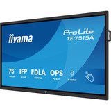 iiyama ProLite TE7515A-B1AG, Affichage public Noir, Touch, HDMI, DisplayPort, USB-C, Audio, LAN, WiFi, iiWare 21E (Android 14 OS) avec Google EDLA