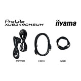 iiyama ProLite XUB2490HSUH-B2 23.8" Moniteur Noir, 1x DisplayPort, 1x HDMI, 3x USB-A