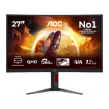 AOC CQ27G4Z2 27" Moniteur gaming incurvé Noir/rouge, 1x DisplayPort, 2x HDMI, 260 Hz / 400 Hz