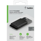 Belkin BoostCharge - Sans fil magnétique 2500mAh, Batterie portable Noir, MagSafe, USB-C