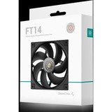 DeepCool FT14, Ventilateur de boîtier Noir, Connecteur de ventilateur PWM à 4 broches