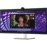 Dell P3424WEB 34.1" Moniteur UltraWide incurvé  Argent/Noir, HDMI, DisplayPort, USB, Audio, Webcam