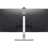 Dell P3424WEB 34.1" Moniteur UltraWide incurvé  Argent/Noir, HDMI, DisplayPort, USB, Audio, Webcam
