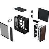 Fractal Design North XL RC Charcoal Black TG Dark boîtier midi tower Noir | 2x USB-A | 1x USB-C | Verre Trempé