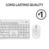 Logitech MK295 Silent Wireless Keyboard and Mouse Combo, set de bureau Gris