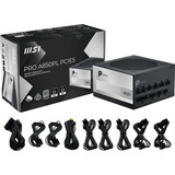 MSI PRO A850PL PCIE5 alimentation modulaire 850 watt Noir, 1x 12VHPWR, 3x PCIe