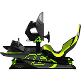 Res-Tech X1 Cockpit VR/46 Limited Edition, Simulateur de course Noir/néon vert, Capots fibre de carbone