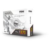 SAPPHIRE PURE X870A WIFI 7 carte mère socket AM5 Blanc, RAID, 5 Gb-LAN, Wi-Fi 7, BT 5.4, Sound, ATX