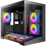 Antec  boîtier mini tower Noir | 2x USB-A | 1x USB-C | RGB | Window