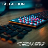 Logitech RGB clavier gaming mécanique Noir, Layout US-International (QWERTY), GL Tactile, 100%