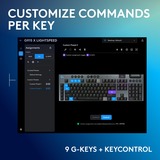 Logitech RGB clavier gaming mécanique Noir, Layout US-International (QWERTY), GL Tactile, 100%