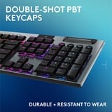 Logitech RGB clavier gaming mécanique Noir, Layout US-International (QWERTY), GL Tactile, 100%