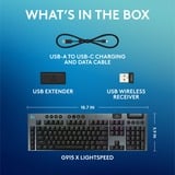 Logitech RGB clavier gaming mécanique Noir, Layout US-International (QWERTY), GL Tactile, 100%