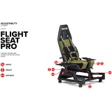Next Level Racing Flight Seat Pro Boeing Military Edition, Siège gaming Noir