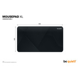 be quiet! Mousepad XL, Tapis de souris gaming Noir