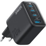 Anker 70W Zolo chargeur Noir, 3x USB-C, 1x USB-A