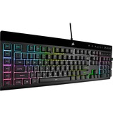 Corsair K55 RGB PRO XT, clavier gaming Noir, Layout États-Unis, Membrane, LED RGB