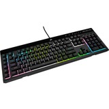 Corsair K55 RGB PRO XT, clavier gaming Noir, Layout États-Unis, Membrane, LED RGB