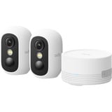 Eufy Security eufyCam C35 2-Cam Kit, Caméra de surveillance Blanc, 2K, IP67, Homebase Mini, 2 caméras