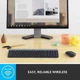 Logitech MK470 Slim Wireless set de bureau Noir, Layout US-International (QWERTY), Mécanique des ciseaux, 100%, 1000 dpi