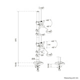 Neomounts DS60-600BL2V Bras de moniteur pour deux écrans 10-32", Support de moniteur Noir