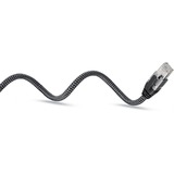 goobay Adaptateur réseau USB-A 3.2 Gen1 vers RJ-45, Carte réseau Noir/Argent, 10 mètres