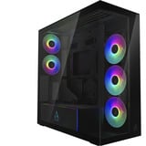 ARCTIC Xtender VG (Mirror Black) boîtier midi tower Noir | 2x USB-A | 1x USB-C | RGB | Verre Trempé