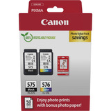 Canon ValuePack PG-575/CL-576, Encre Noir, cyan, magenta, jaune, papier photo