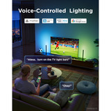 Govee RGBWIC TV Light Bar, Bande de LED Noir, pour TV de 45 à 70 pouces, 2 pièces, Wi-Fi 2,4 GHz