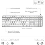 Logitech MX Keys S, clavier Blanc, Layout US (QWERTY), US-International