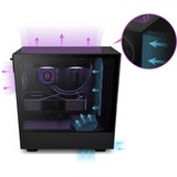 NZXT H5 Elite boîtier midi tower Noir | 1x USB-A | 1x USB-C | RGB | Verre Trempé