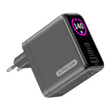 Sitecom 140W GaN Power Delivery chargeur mural avec affichage LED Noir