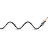 goobay Câble de connexion stéréo auxiliaire 3,5 mm Plus Audio Noir/Argent, 2 mètres
