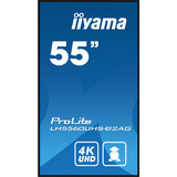iiyama LH5560UHS-B2AG Écran d'affichage dynamique Carte A numérique 138,7 cm (54.6") LED Wifi 500 cd/m² 4K Ultra HD Noir Intégré dans le processeur Android 11 24/7, Affichage public Noir (Mat), Carte A numérique, 138,7 cm (54.6"), LED, 3840 x 2160 pixels, Wifi, 24/7