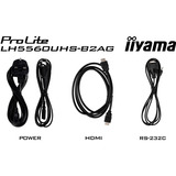 iiyama ProLite LH5560UHS-B2AG, Affichage public Noir (Mat), HDMI, LAN, WiFi, USB, audio, Android 11