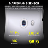 Corsair SABRE v2 PRO Ultralight, Souris gaming Noir, 100-33.000 DPI, 2,4 GHz / USB 2.0