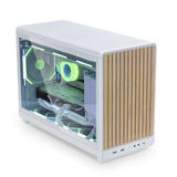 Lian Li A3-mATX Blanc (Wood Edition) boîtier midi tower Blanc/bois | 2x USB-A | 1x USB-C