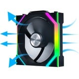 Lian Li UNI FAN SL120 Wireless Reverse Blade ventilateur de boîtier RGB  Noir, 120 x 124.5 x 28 mm, PWM